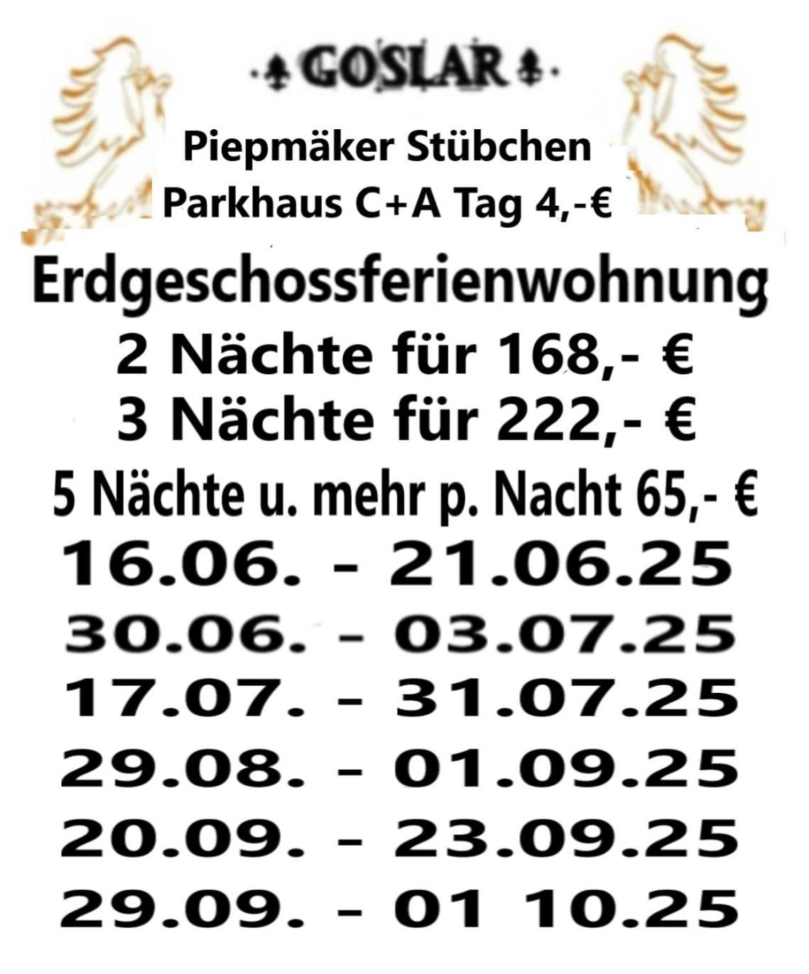 Piepmaeker Stuebchen Apartamento Goslar Exterior foto